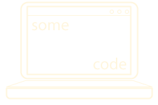 an illustration of a laptop, showing Joshua Crittenden can write code